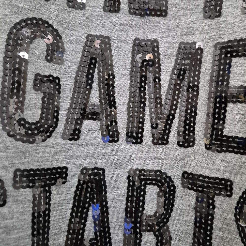 SIMPLY SOUTHERN Classy Until The Game Starts Sequin Football Sweater XXL - Picture 8 of 10
